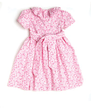 Load image into Gallery viewer, Midi Smocked Pink Flower Dress - MiniSmock
