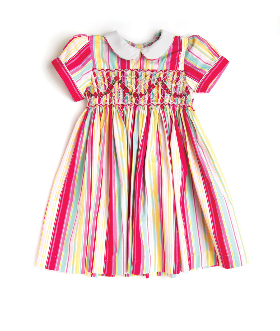 Midi Smocked Striped Dress - MiniSmock