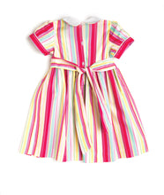 Load image into Gallery viewer, Midi Smocked Striped Dress - MiniSmock
