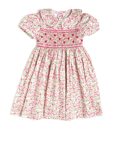 Midi Smocked Flower Dress - MiniSmock