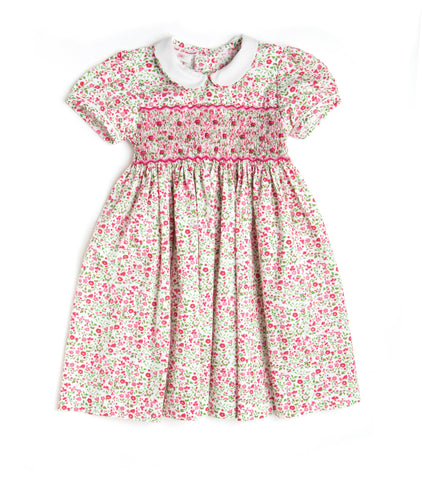 Midi Smocked Flower Dress - MiniSmock