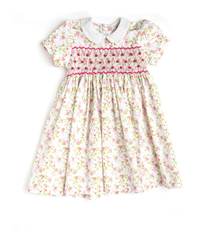 Midi Smocked Flower Dress - MiniSmock